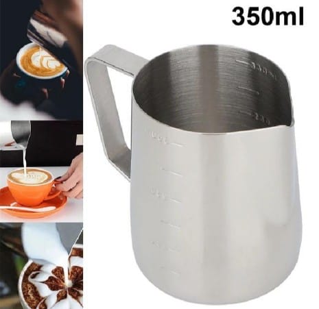 Stainless Steel Milk Frothing Pitcher Cup, Coffee Bar Cappuccino Espresso Machine Accessories