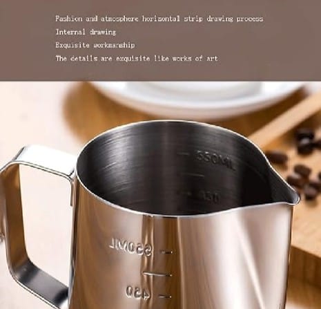 Stainless Steel Milk Frothing Pitcher Cup, Coffee Bar Cappuccino Espresso Machine Accessories
