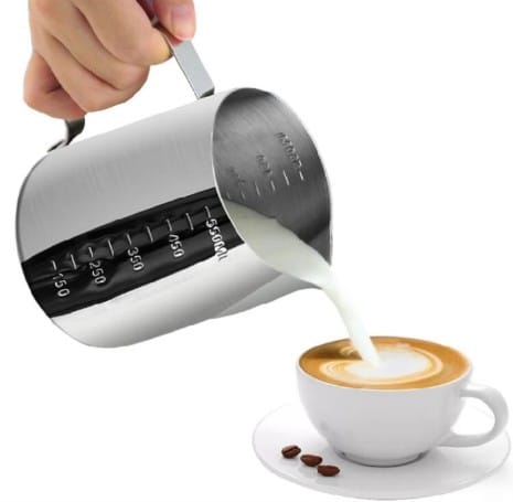 Stainless Steel Milk Frothing Pitcher Cup, Coffee Bar Cappuccino Espresso Machine Accessories