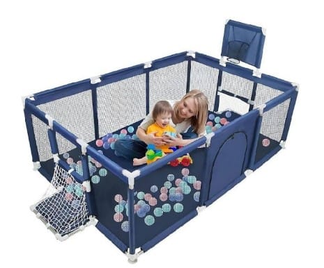 Baby Kids Playpen, Baby Playpen without Basketball and Football , Indoor and Outdoor Enclosed Playpen
