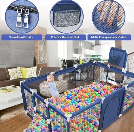 Baby Kids Playpen, Baby Playpen without Basketball and Football , Indoor and Outdoor Enclosed Playpen